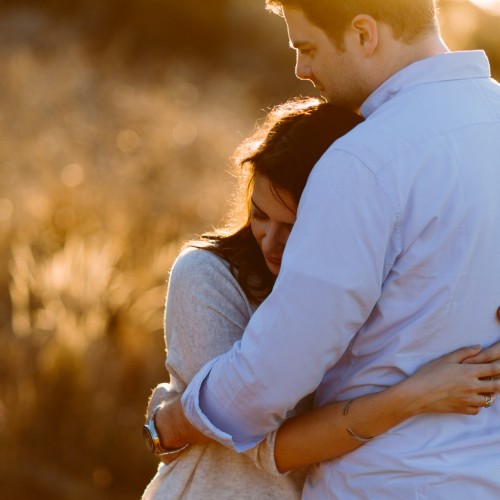 Sweet love in the golden sun